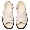 CLARKS WOMENS STRAP SANDAL - CREAM LEATHER